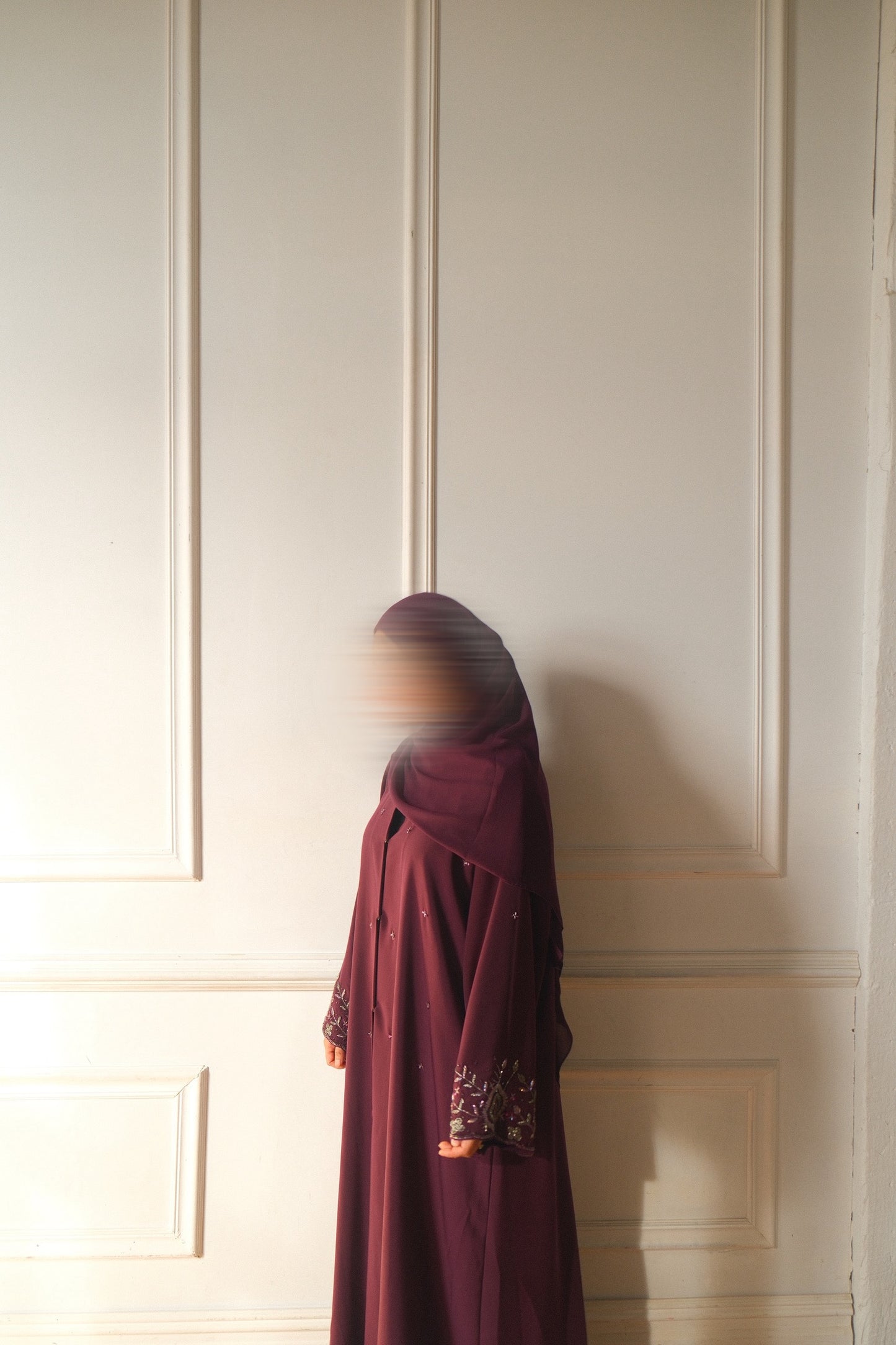 Nura-Handcrafted-Abaya set-Deep Purple