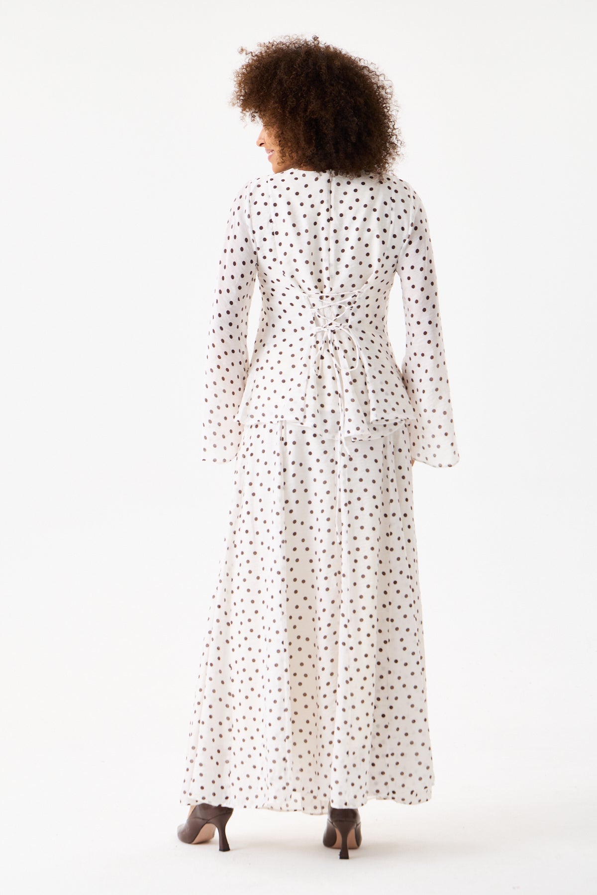 Potka Dot Top-White