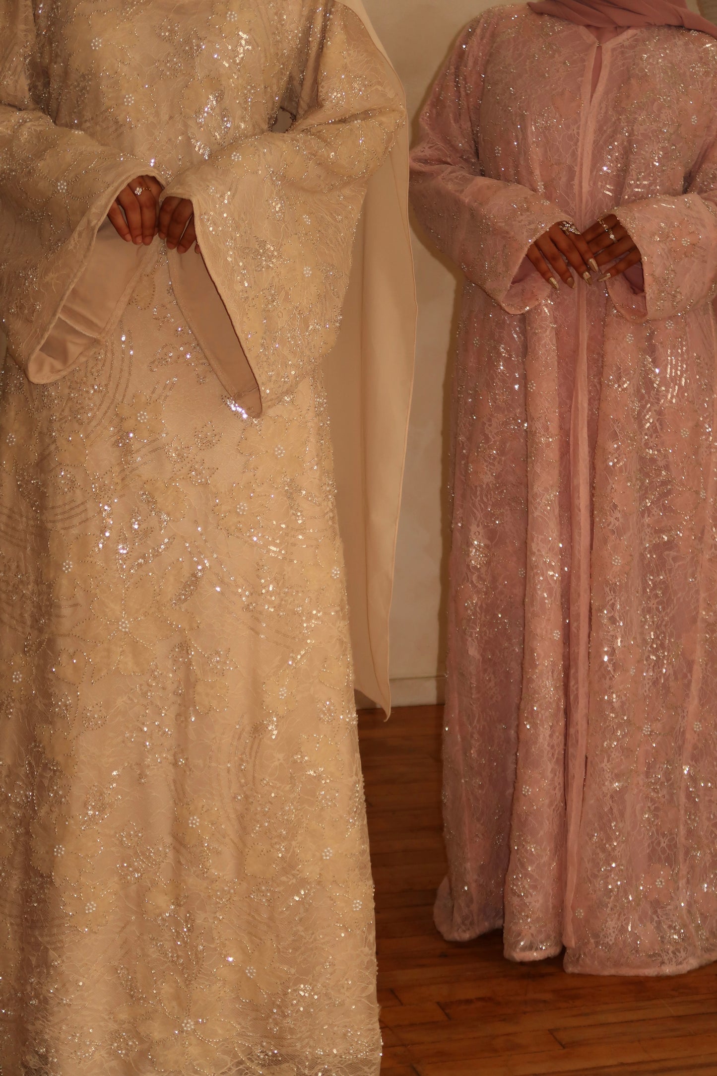 Jasmine -Lace Embellished-Four Piece-Abaya Set