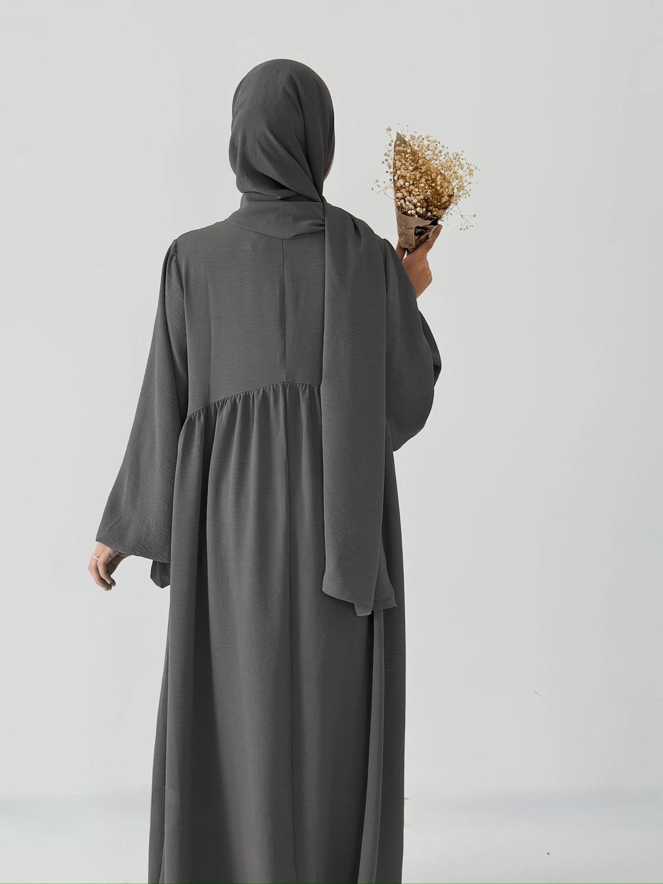 Aamina- Dress+Hijab-Grey