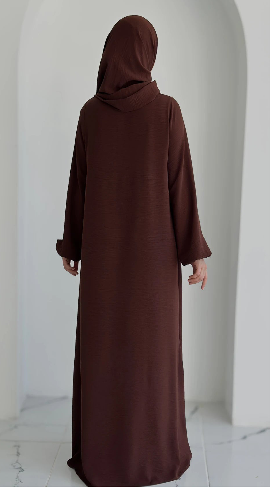 Aiza- Dress+Hijab-Brown-Nursing Friendly
