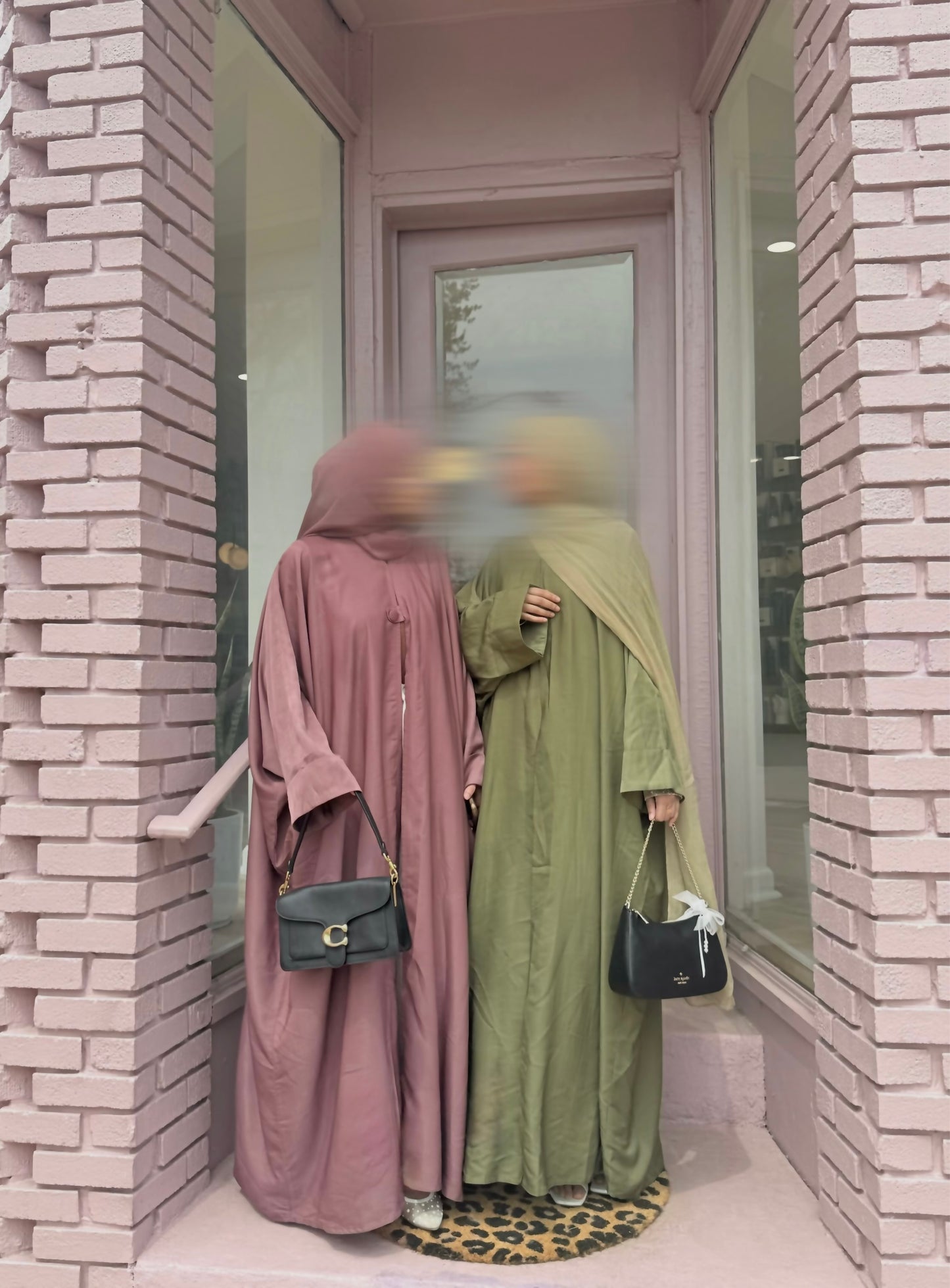 Two-Piece Abaya Set-Rosewood