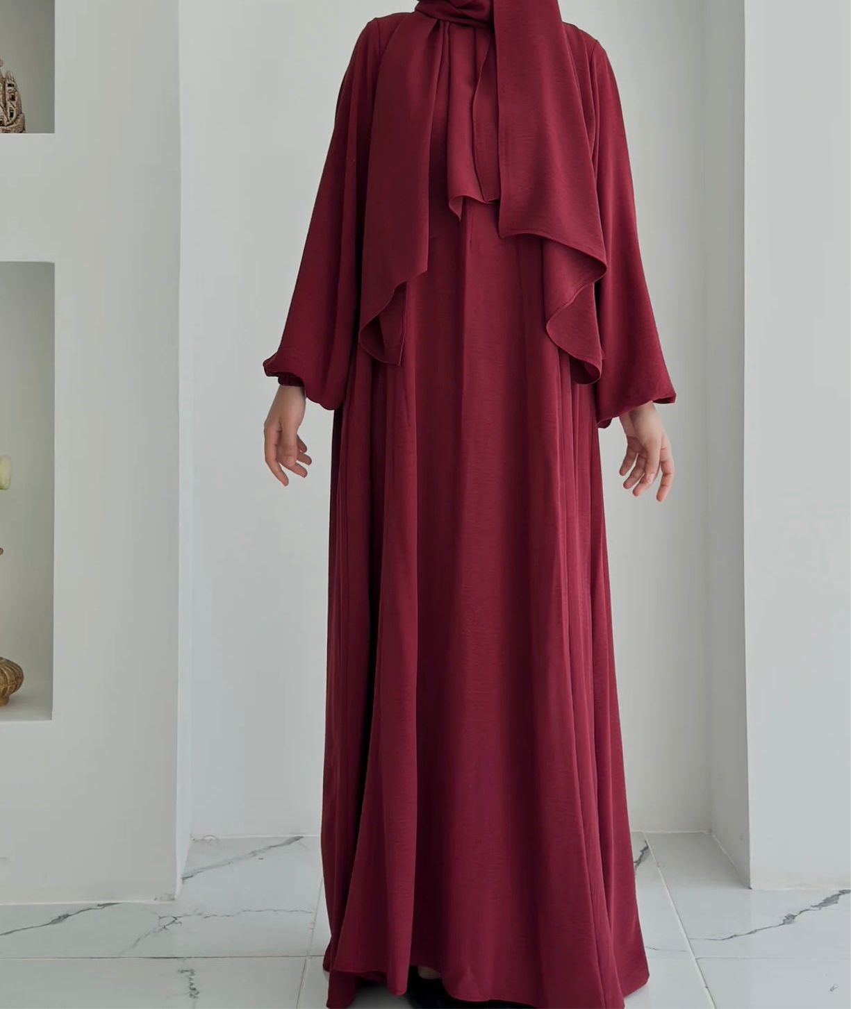 Aamina- Dress+Hijab-Ruby-Nursing Friendly