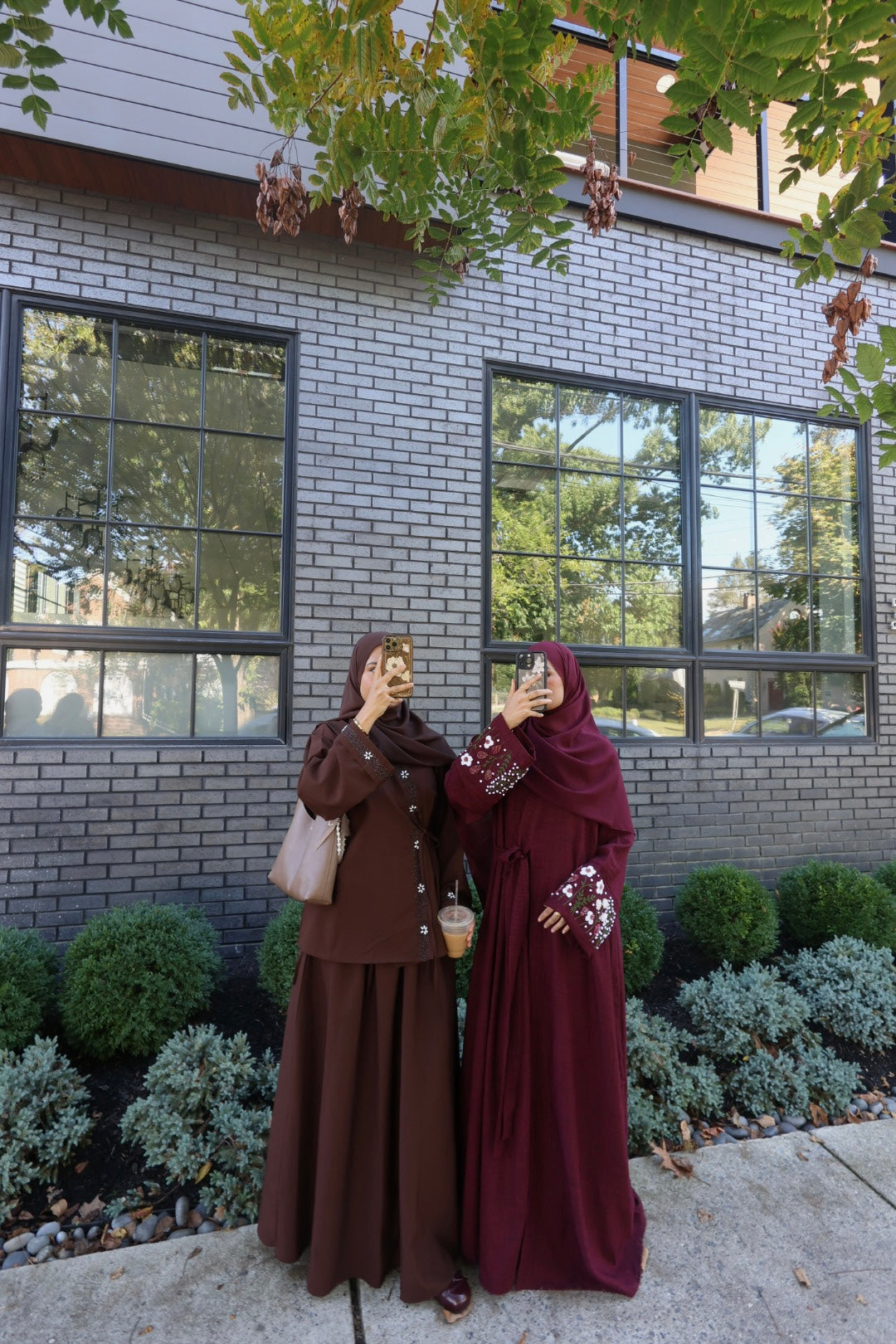 Warda-Abaya+Hijab-Burnt Maroon