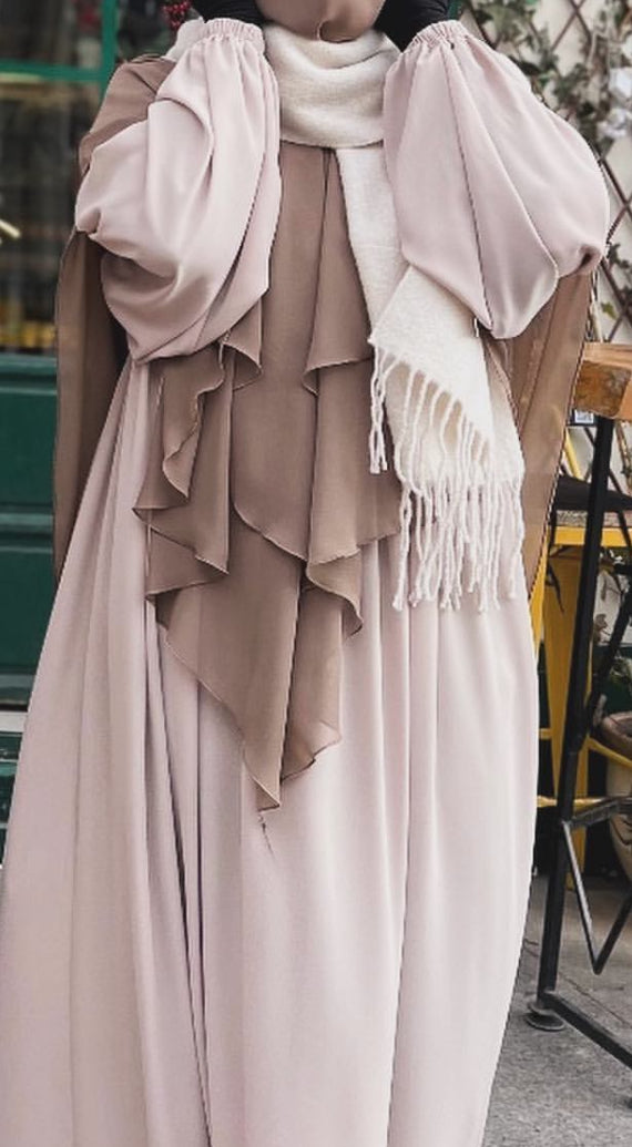 Beige Medina Silk Abaya