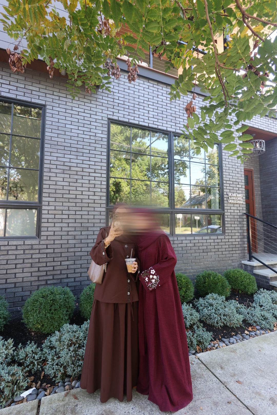 Warda-Abaya+Hijab-Burnt Maroon