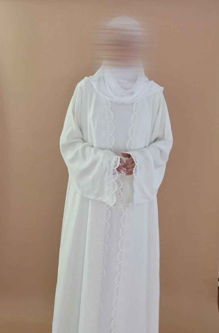 Mira-Four Piece Lace-Abaya set