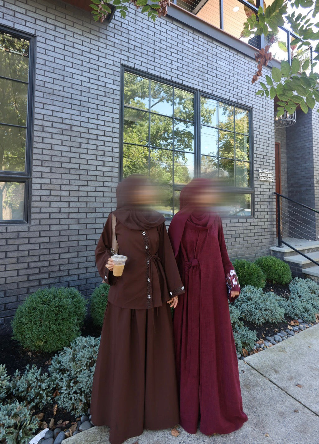 Warda-Abaya+Hijab-Burnt Maroon