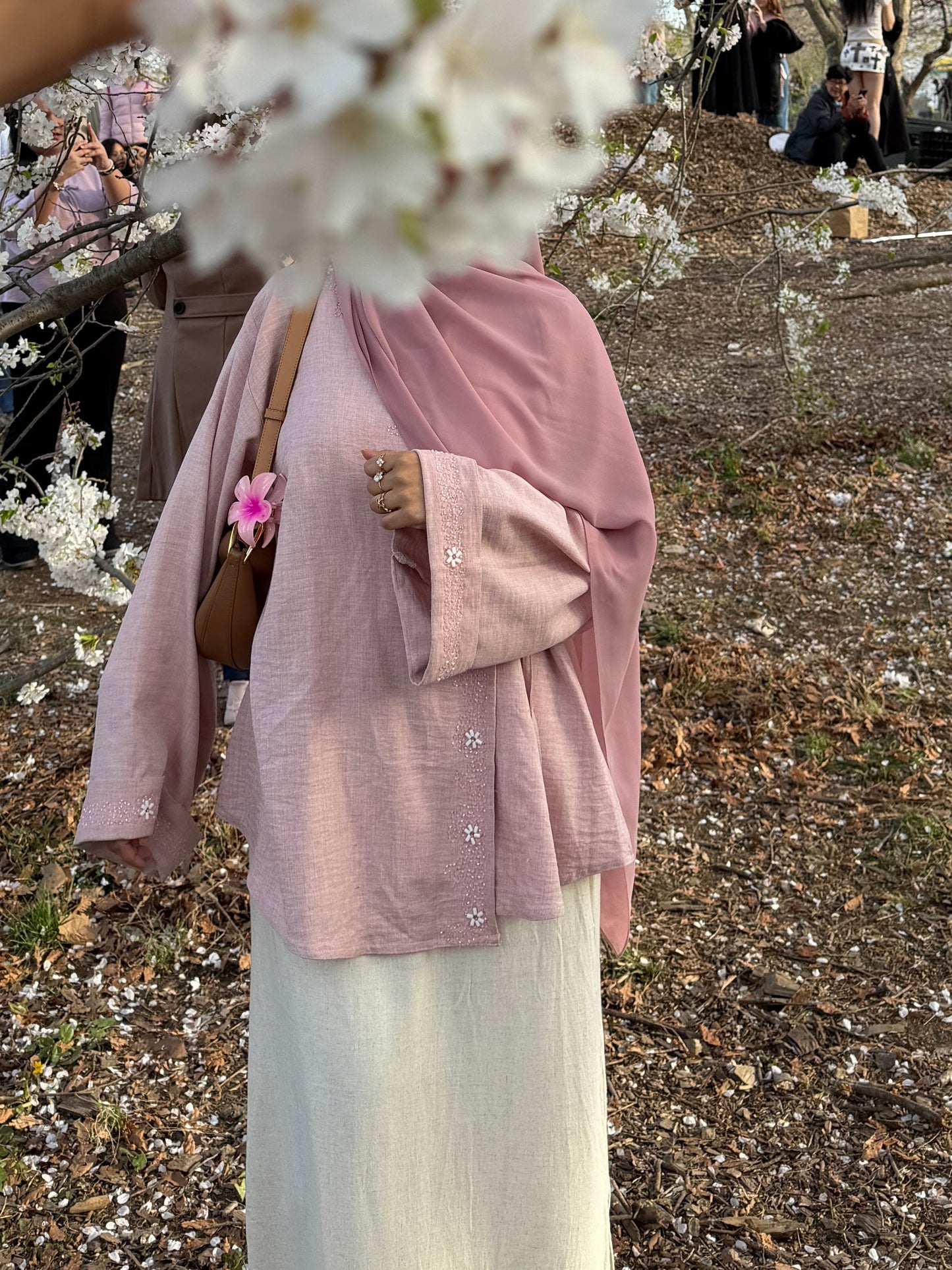 Hana-Handwork Blouse- Pink