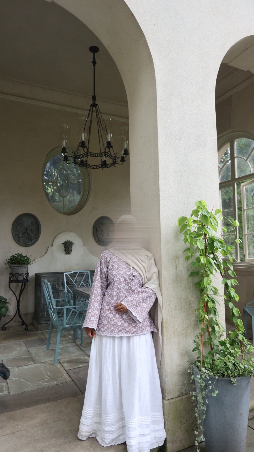 Jasmine Cotton Top-Taupe Mauve