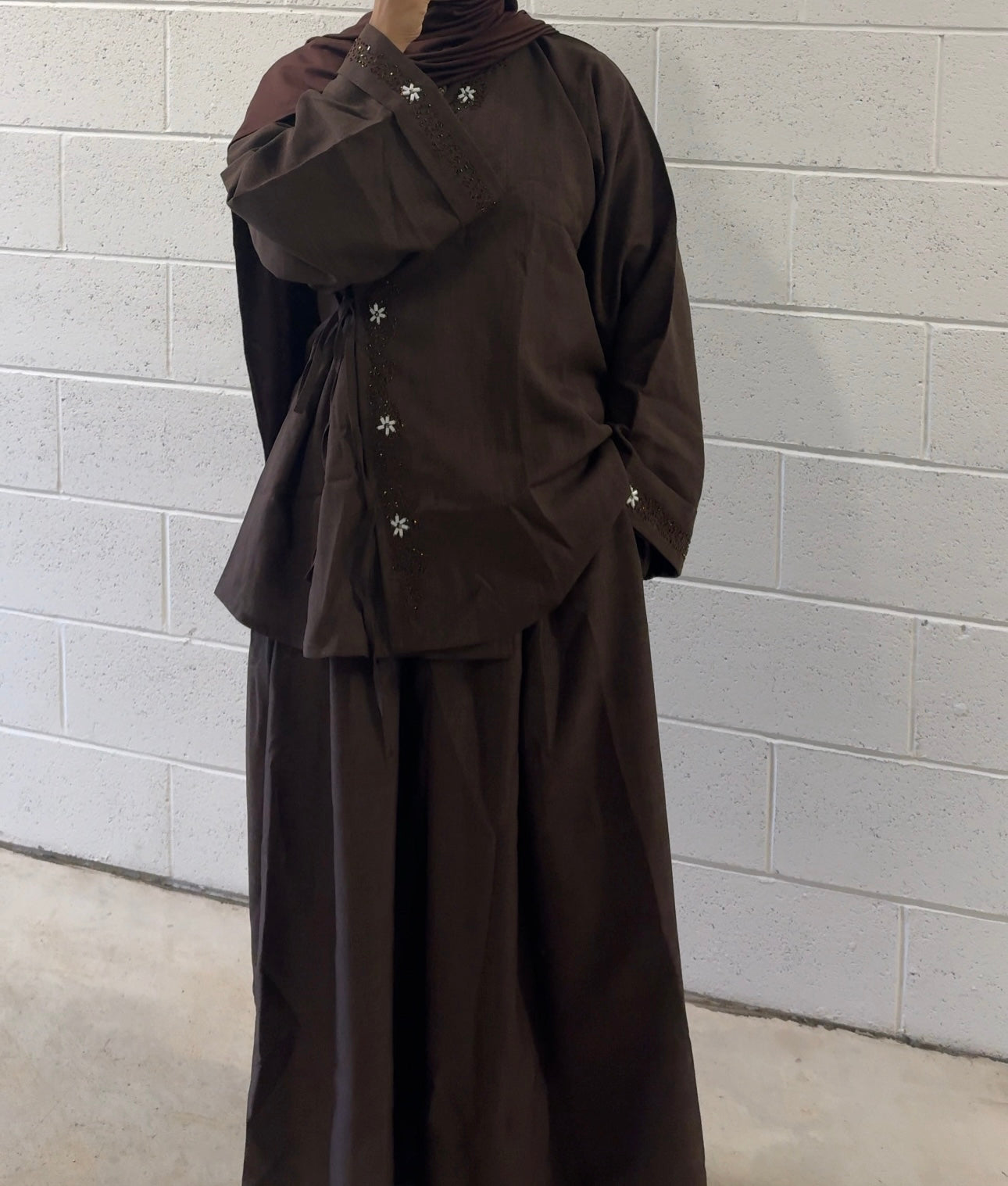 Hana-Handwork-Two-Piece Set-Brown