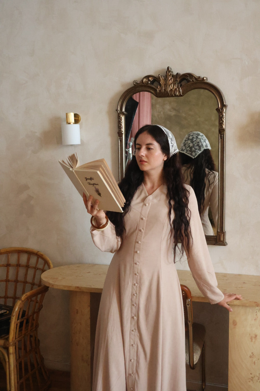 Daydream Cotton Dress – Oat Biege