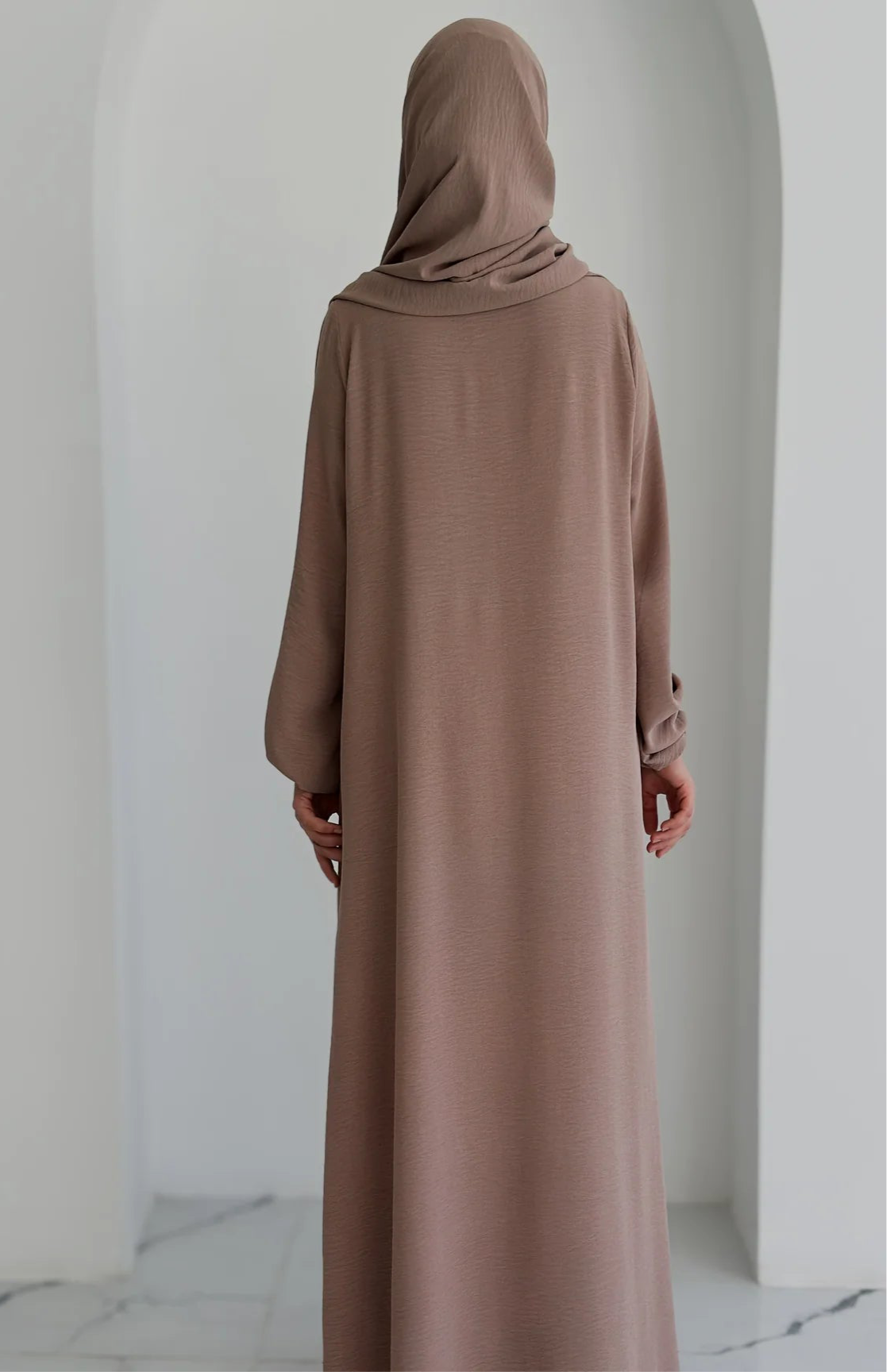 Aiza- Dress+Hijab-Mocha-Nursing Friendly