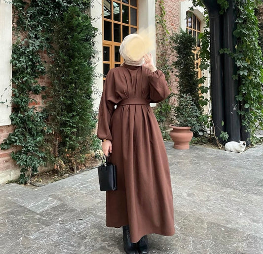 Hanin-Dress-Dark Brown