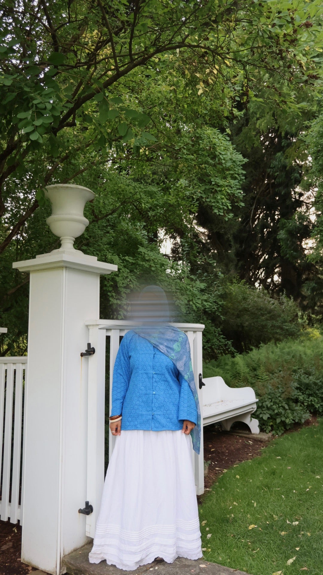 Ruri Cotton Top-Sapphire Blue