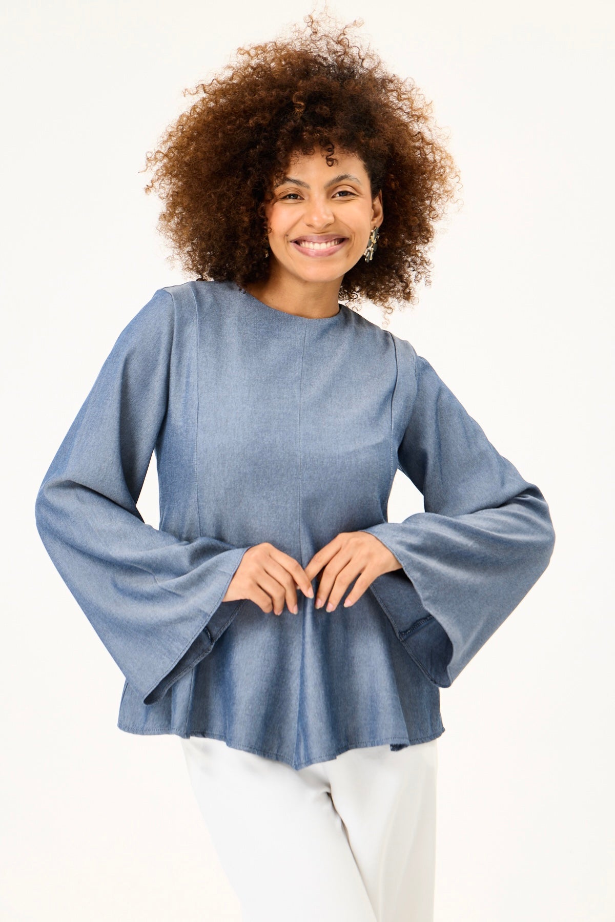 Elin Top-Denim Blue