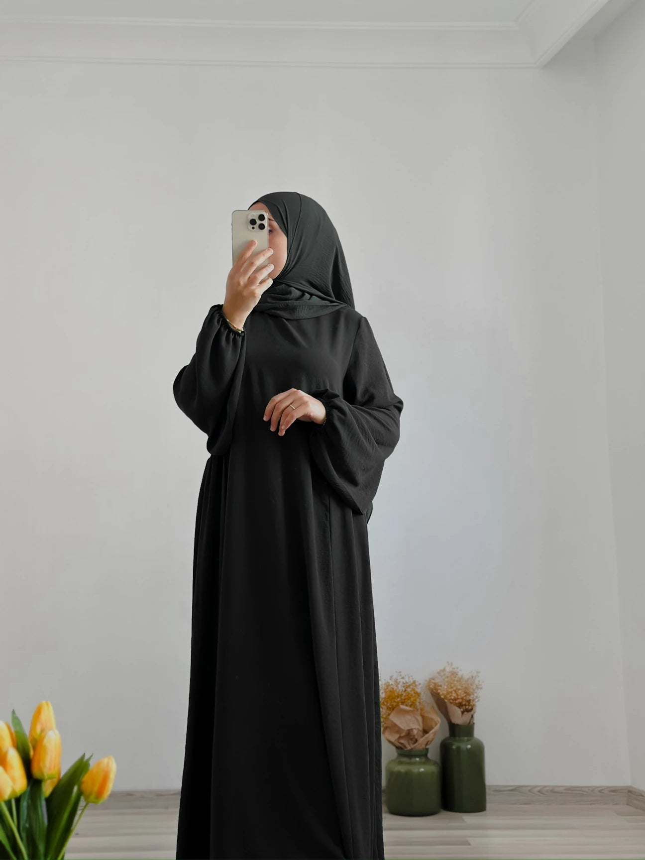 Aamina- Dress+Hijab-Black