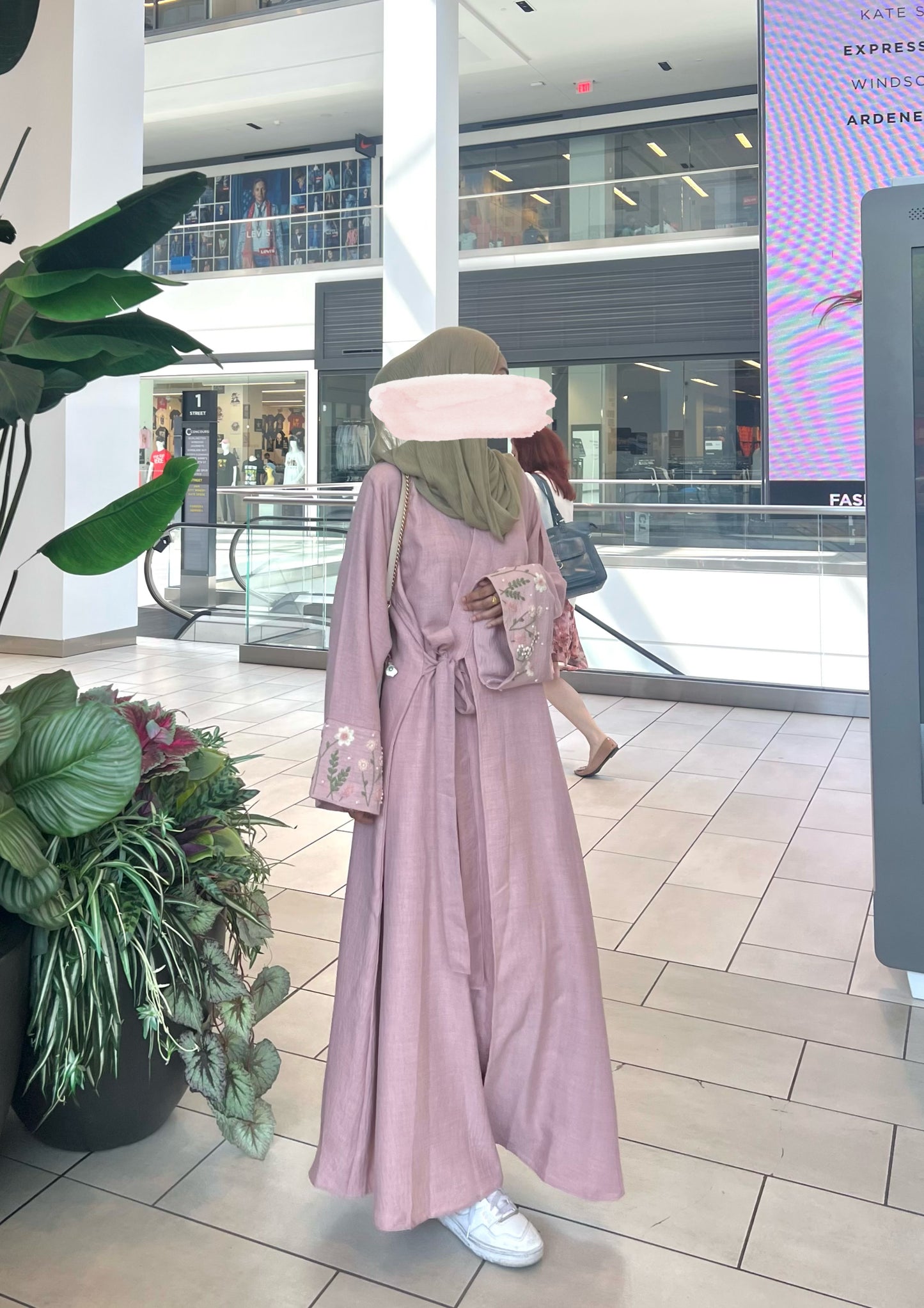 Warda-Light pink-Abaya+Hijab