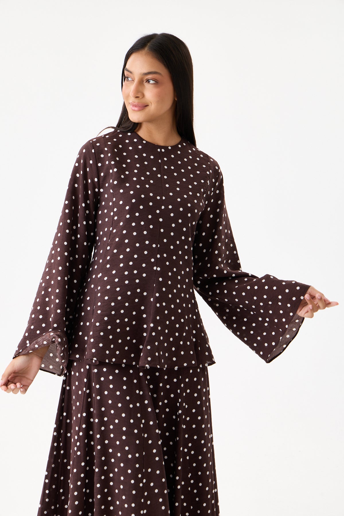Potka Dot Top-Brown