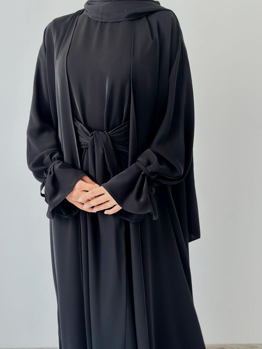 Henna-Four Piece-Satin Abaya