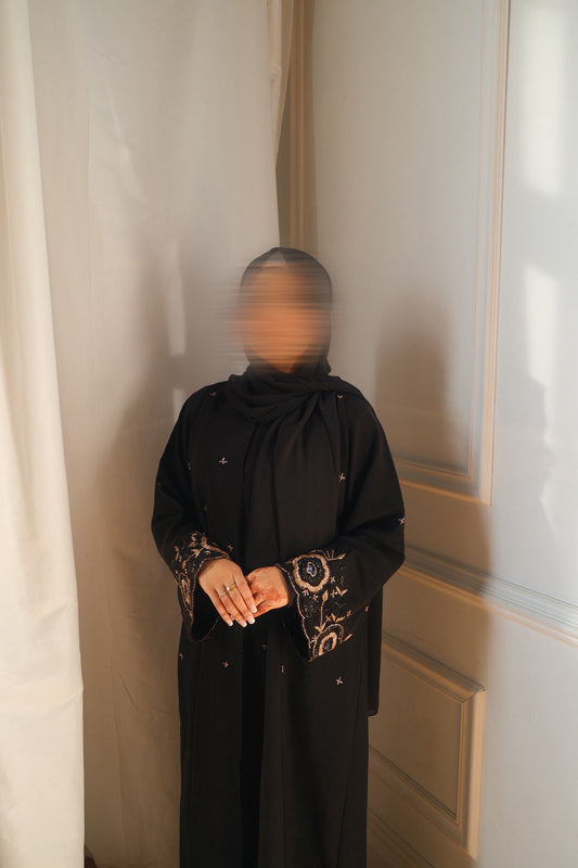 Nura-Handcrafted-Abaya set-Black