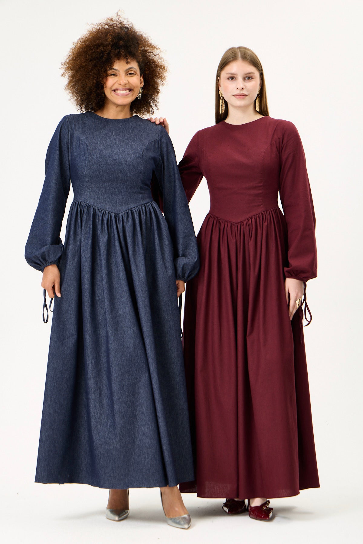 Willow-Dropped Waist- Maxi Dress-Indigo Denim