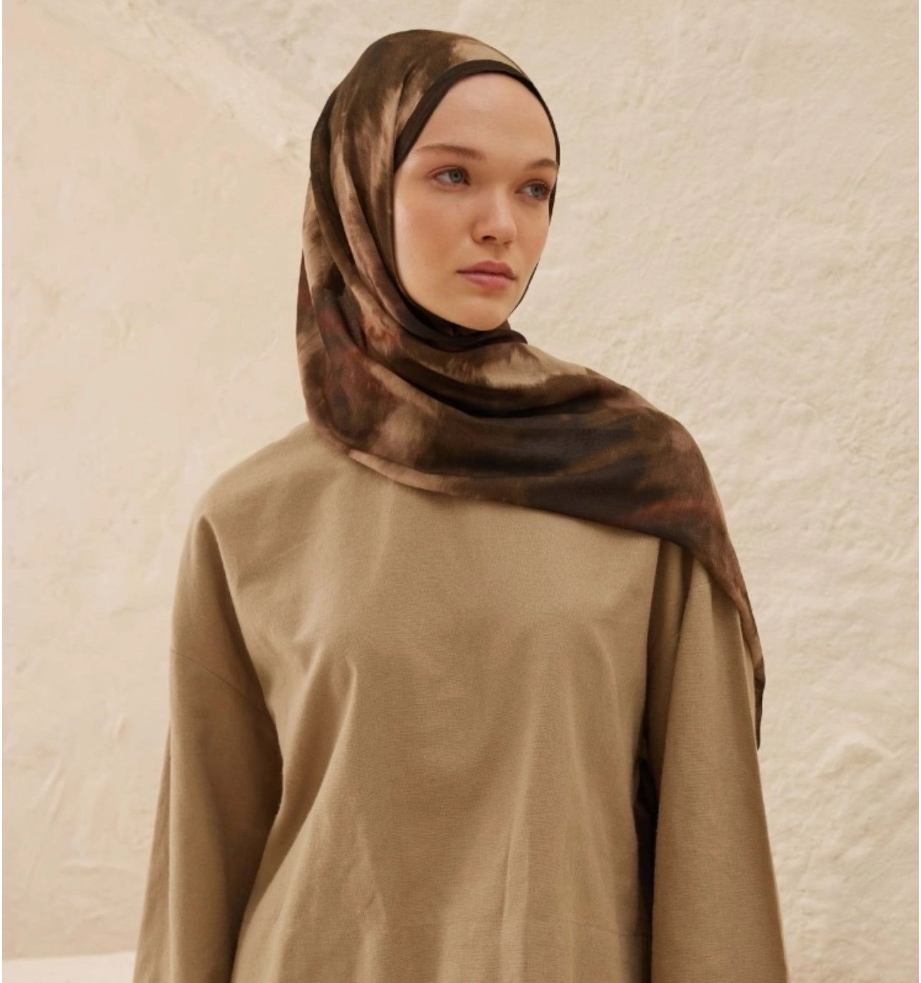 BATIK PATTERN-RAMIE HIJAB-COFFEE