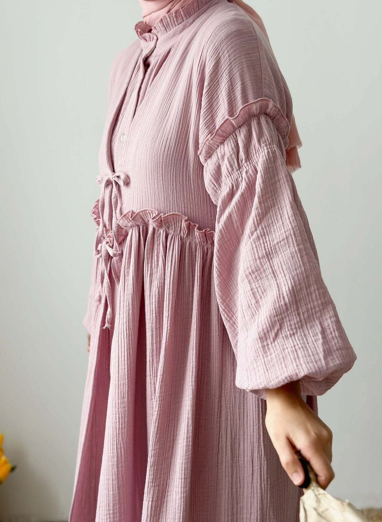 Vintage Muslin Two-piece dress-Lilac