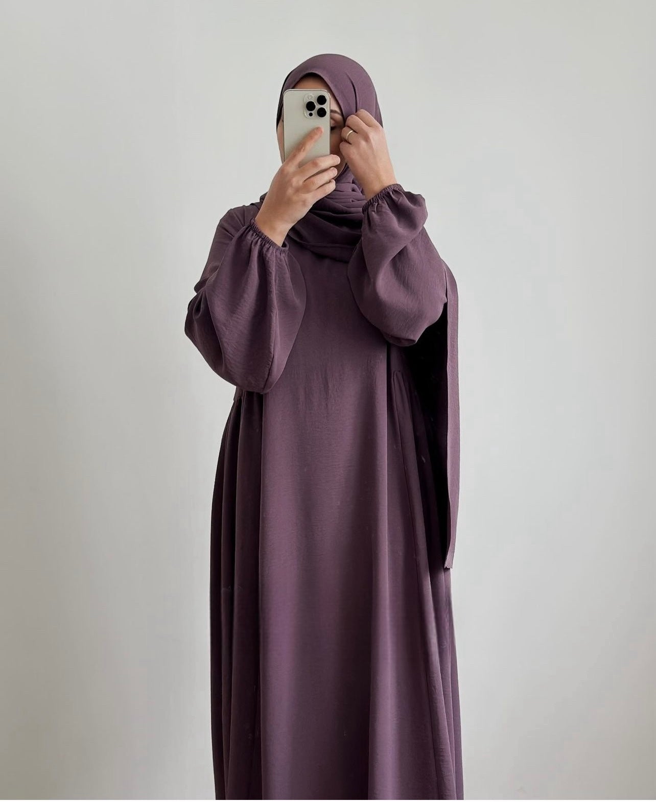 Aamina- Dress+Hijab-French violet