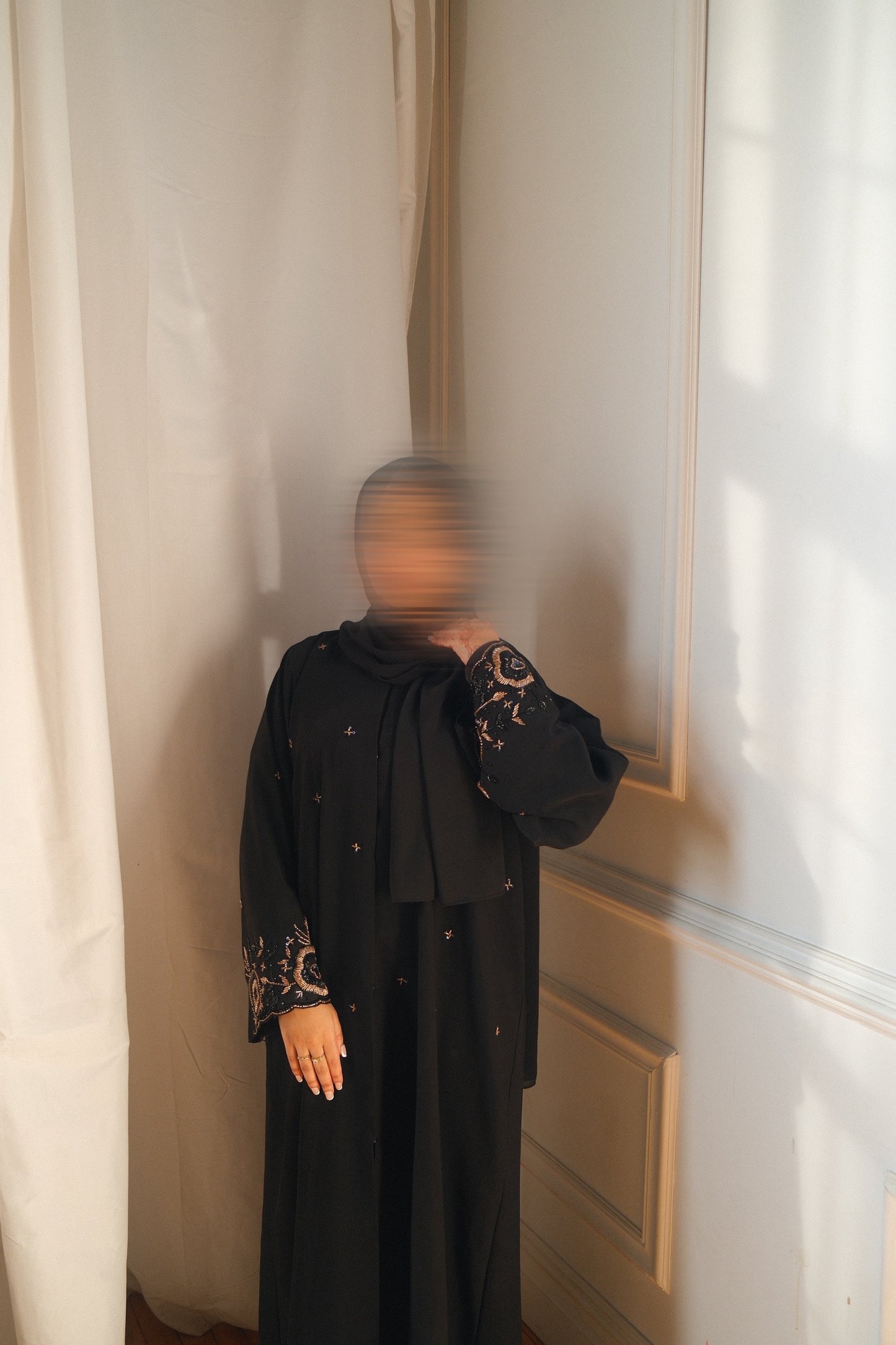 Nura-Handcrafted-Abaya set-Black
