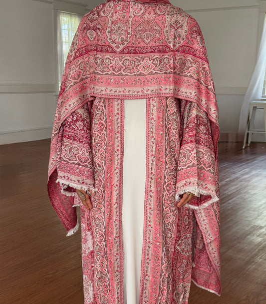 Pashmina Three-Piece Abaya Set-with Stonework