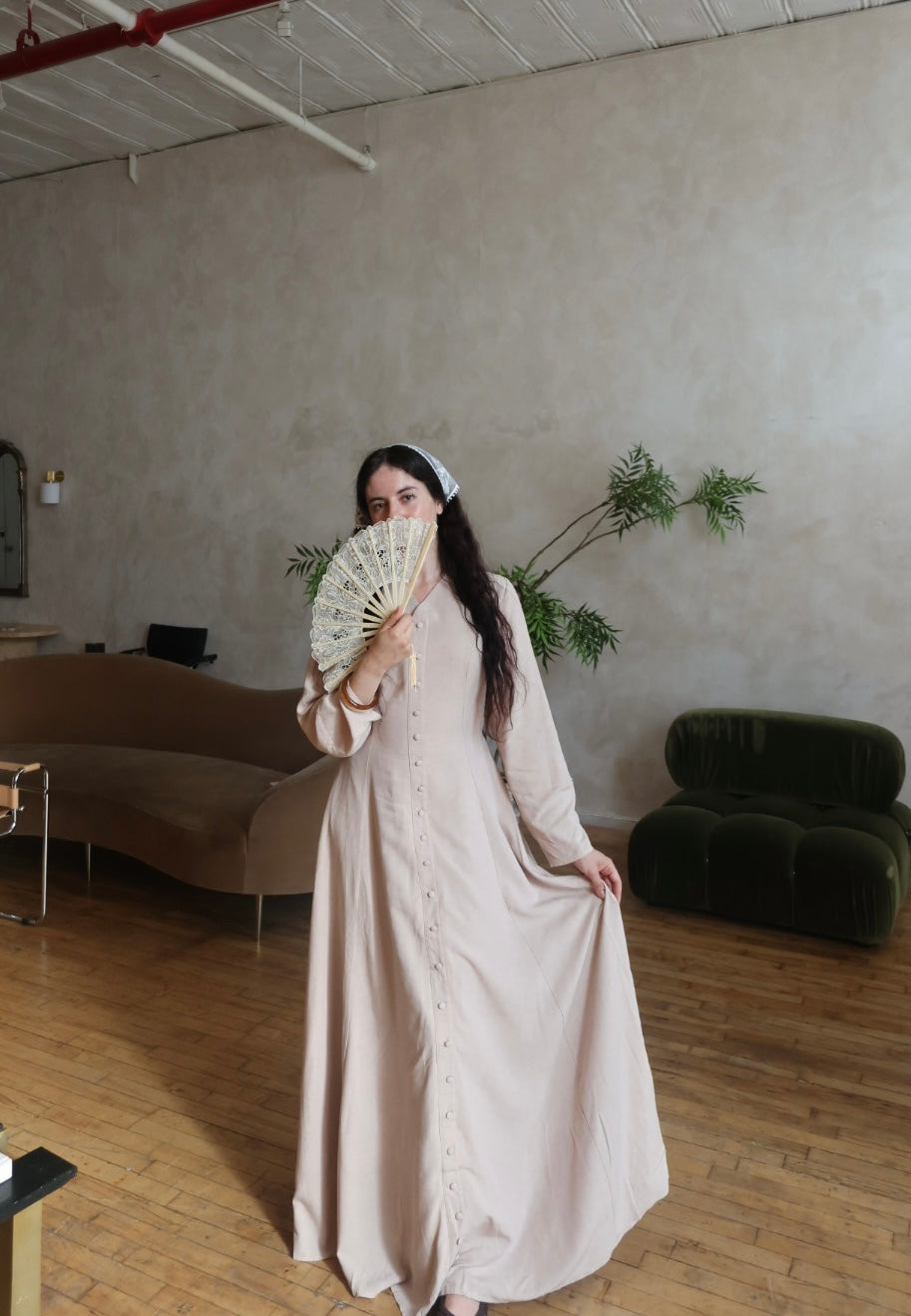 Daydream Cotton Dress – Oat Biege