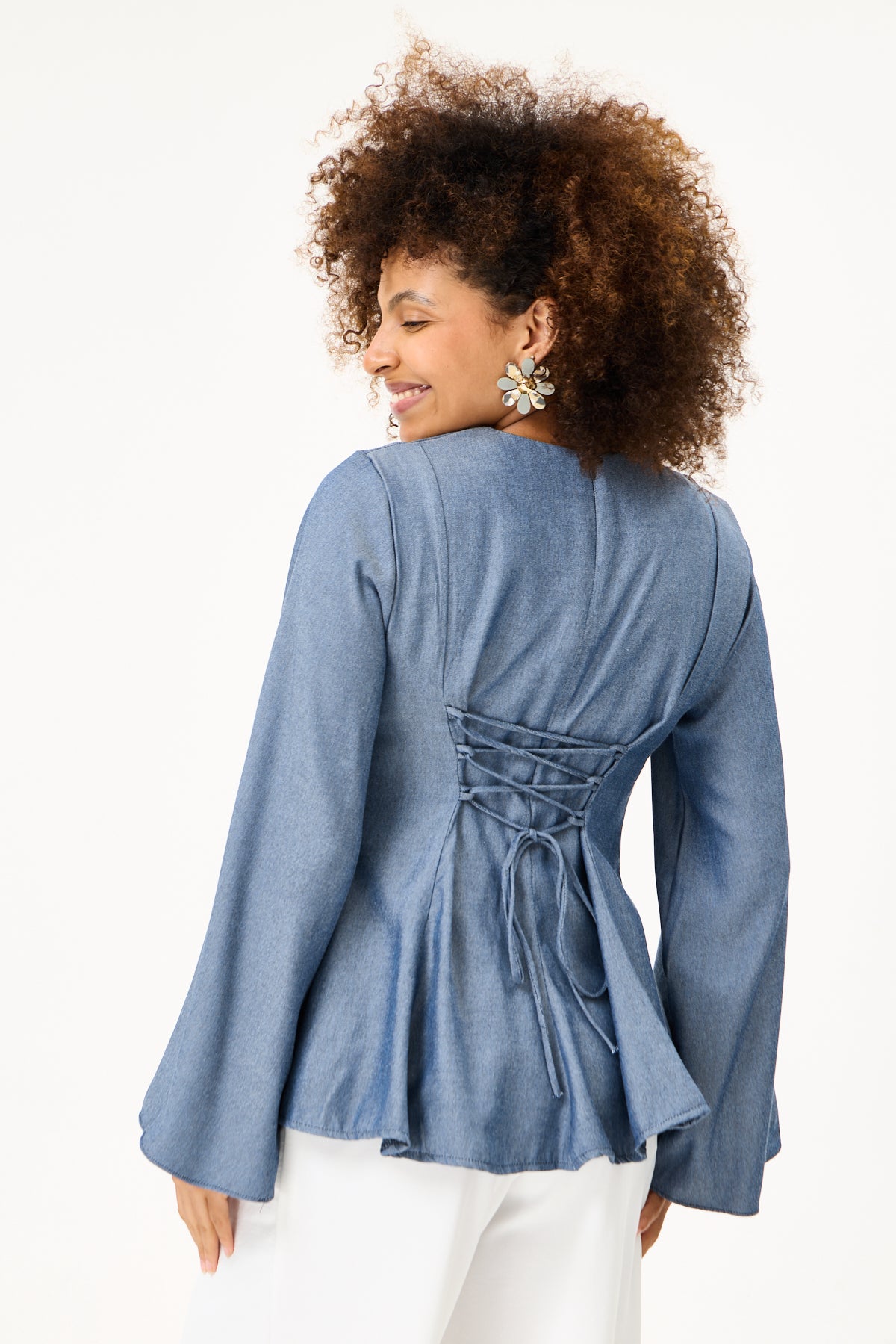 Elin Top-Denim Blue