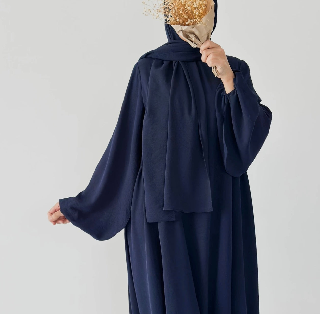 Aamina- Dress+Hijab-Navy