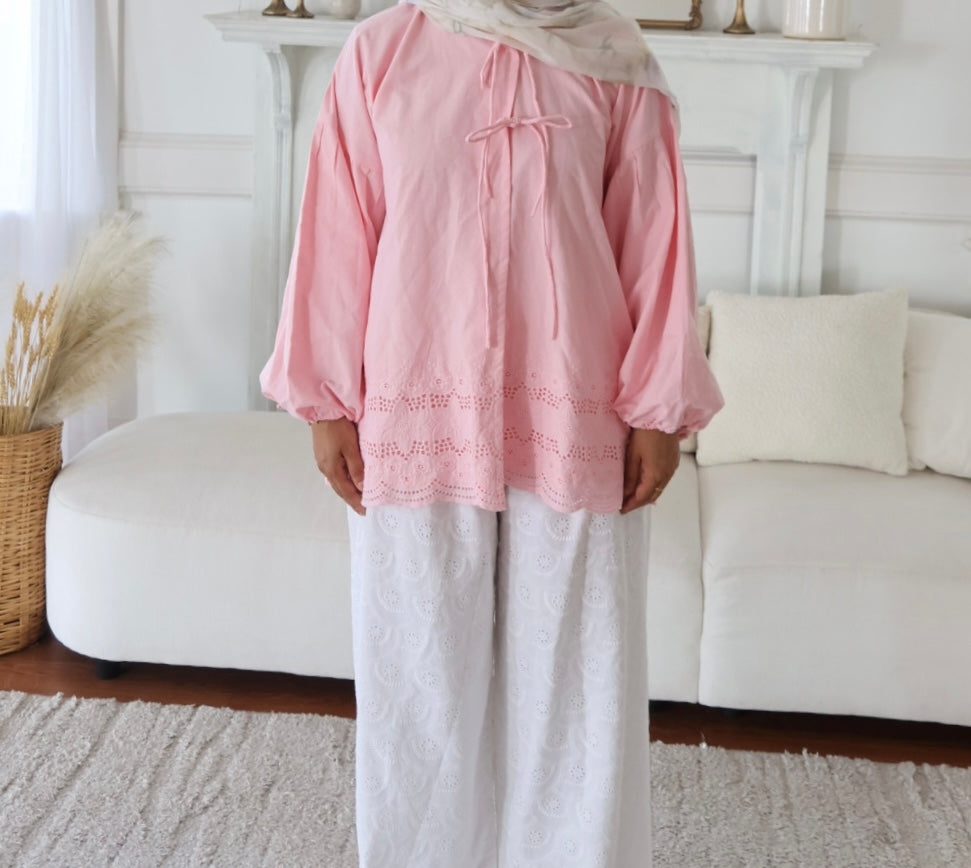 Mila Cotton Top-Red