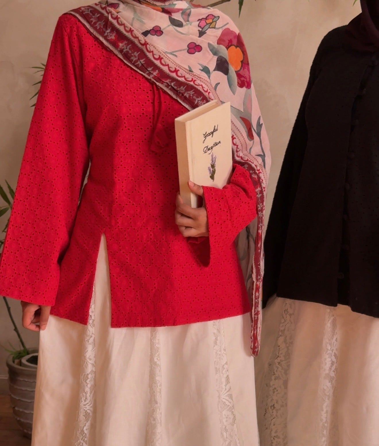 Lily Cotton Top-Red