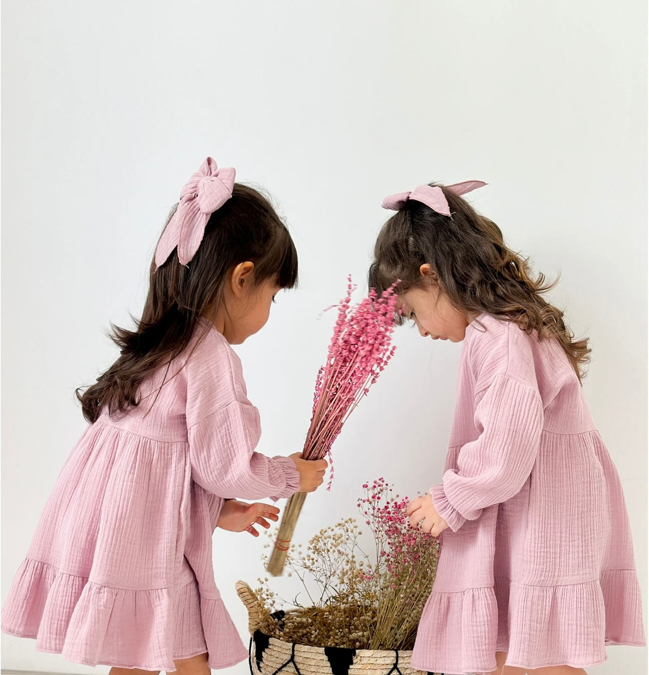 Baby Girl Dress+Bow-Lavender Pink