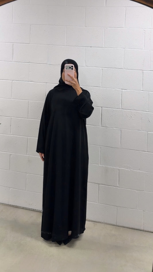 Black Slip Dress-Nida Fabric