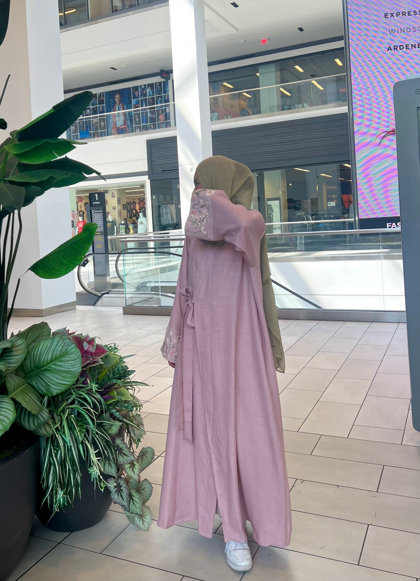 Warda-Light pink-Abaya+Hijab