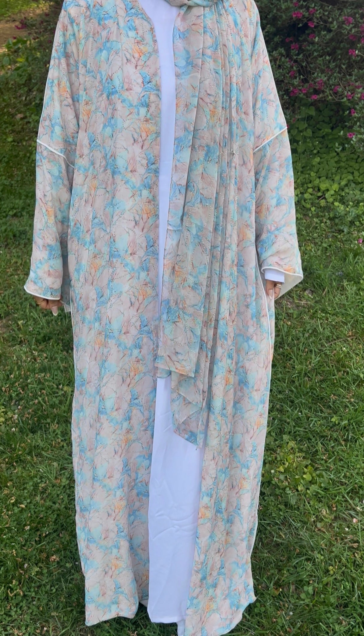 Yasmin-Stonework Abaya + Hijab