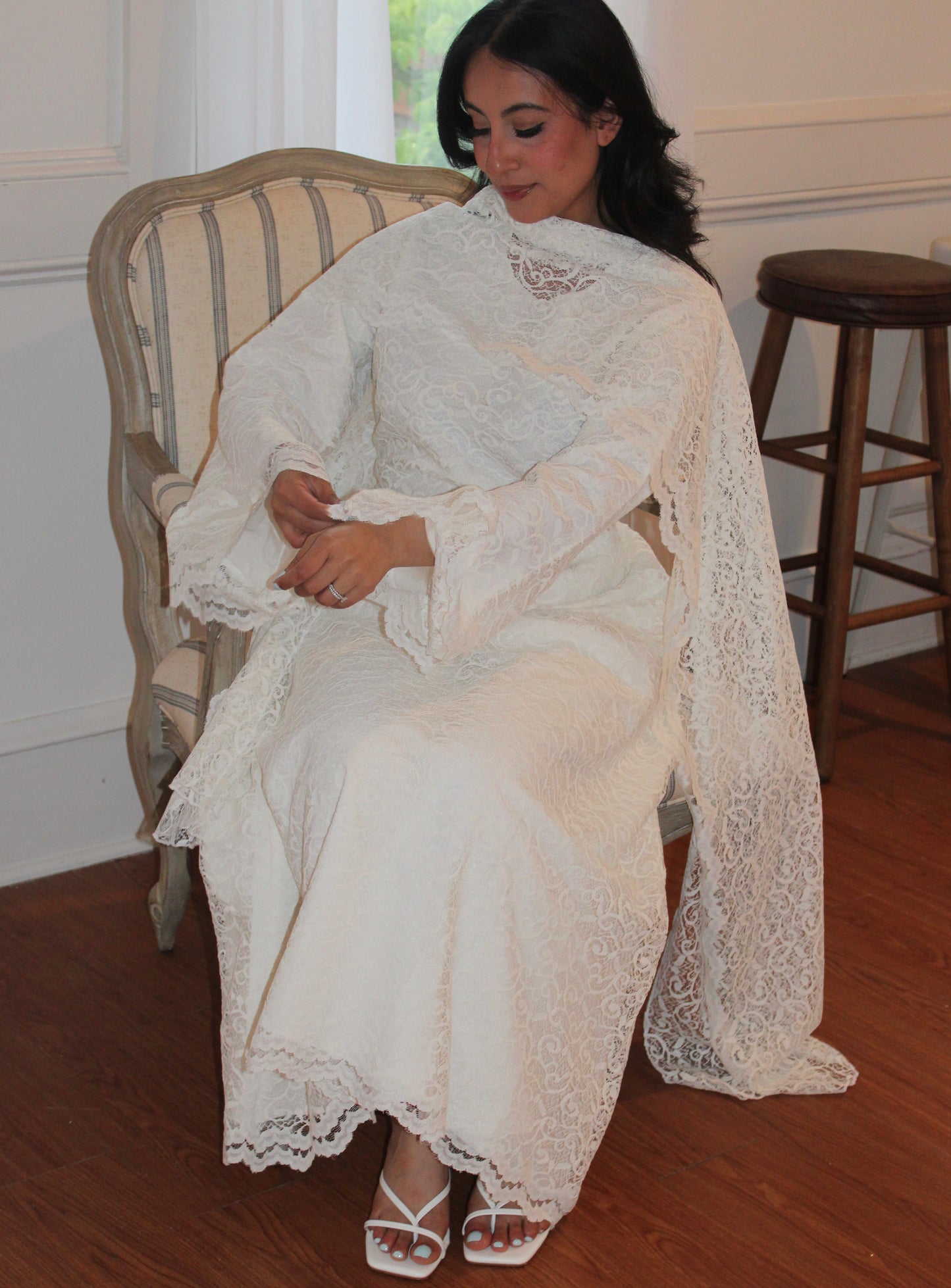 Safa-Two Piece- Lace Dress-Off White