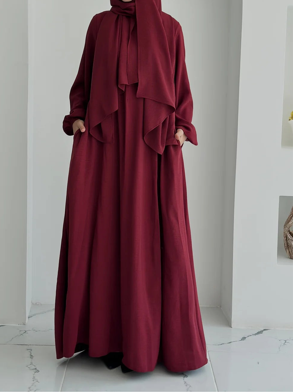 Aamina- Dress+Hijab-Ruby-Nursing Friendly