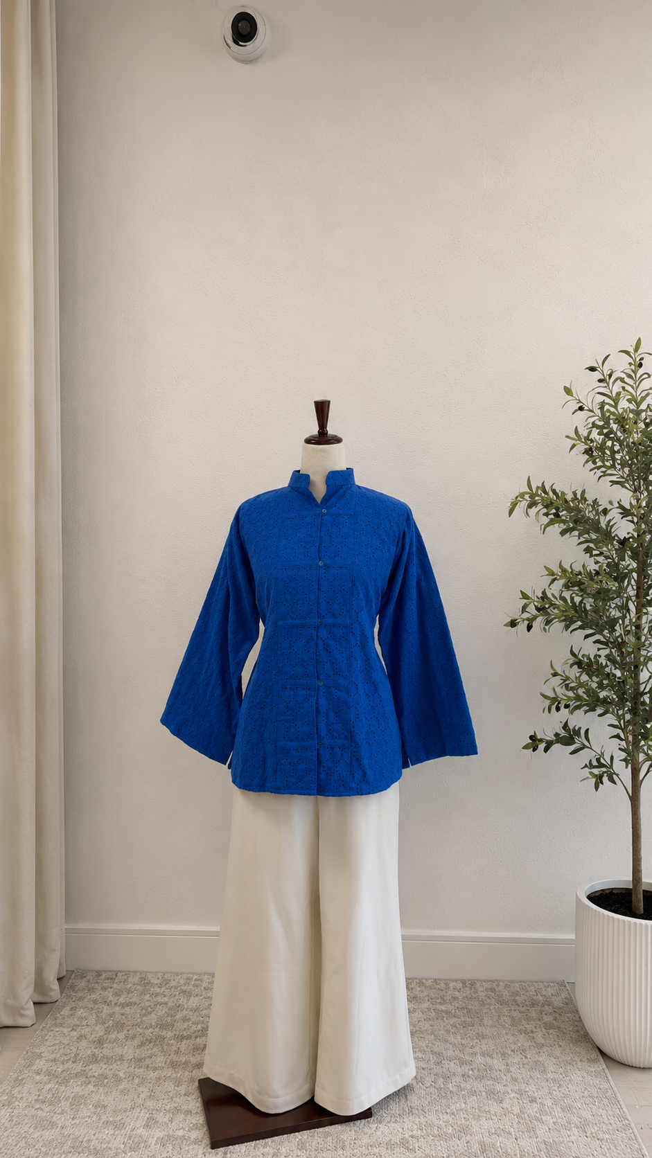Ruri Cotton Top-Sapphire Blue