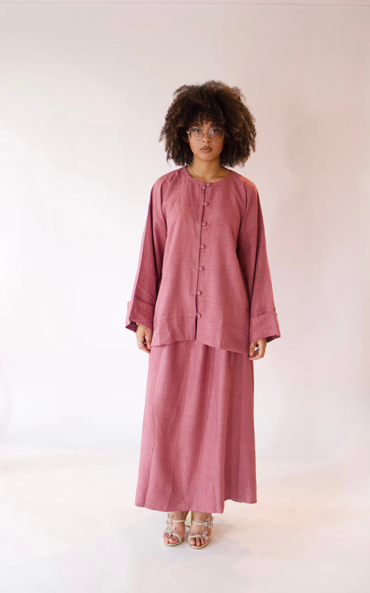 Raya Skirt Set-Cherry Pink