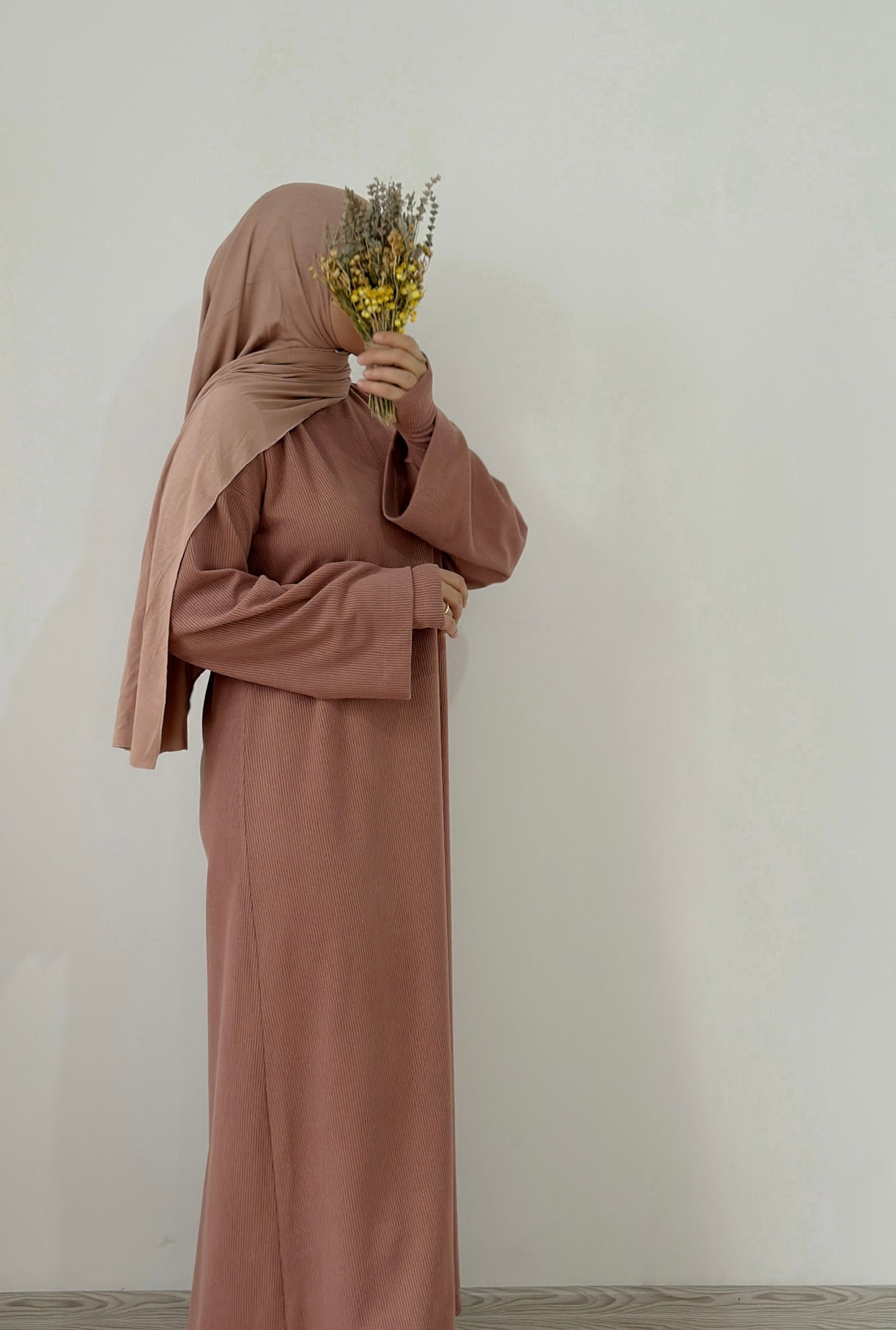 Ayah-knitted Dress Rose+Arm Sleeves