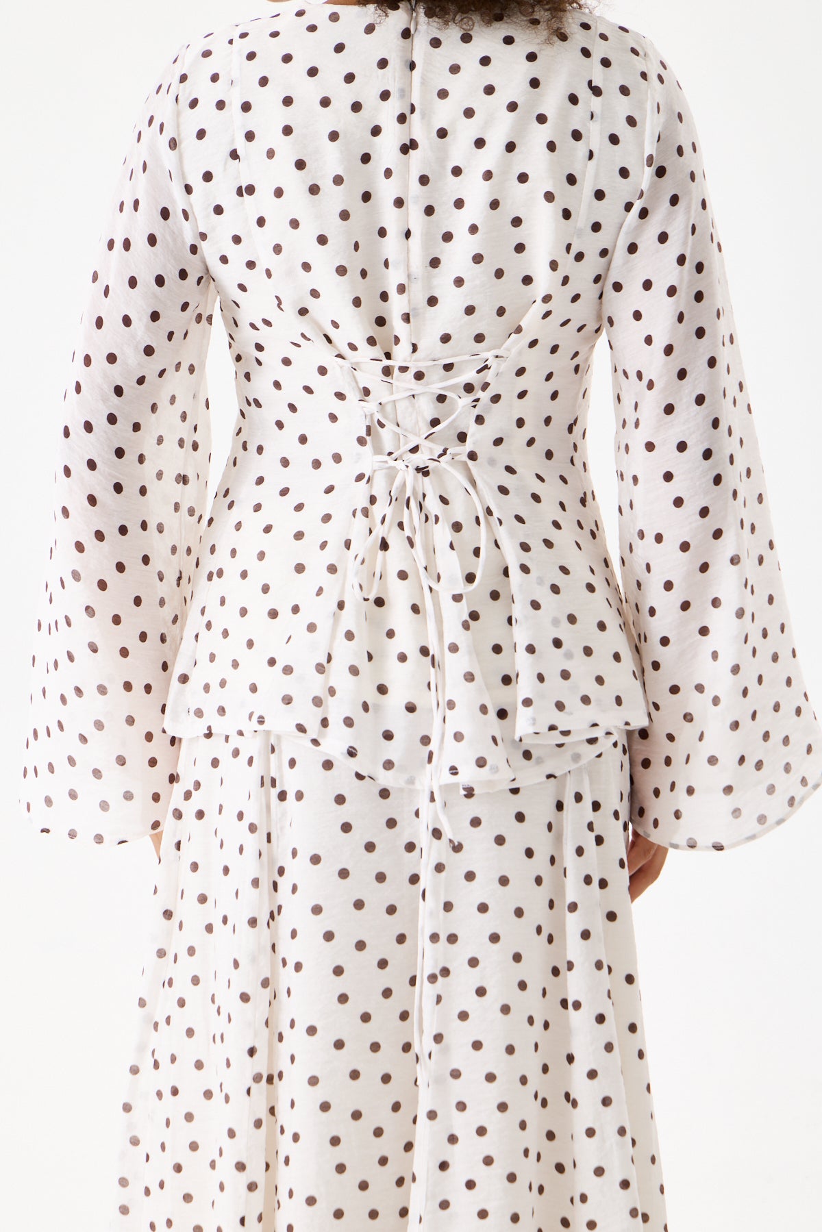 Potka Dot Top-White