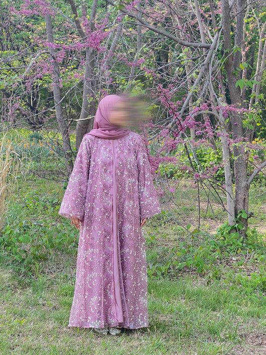 Malika-Heavy Stone Work-Mauve Mist