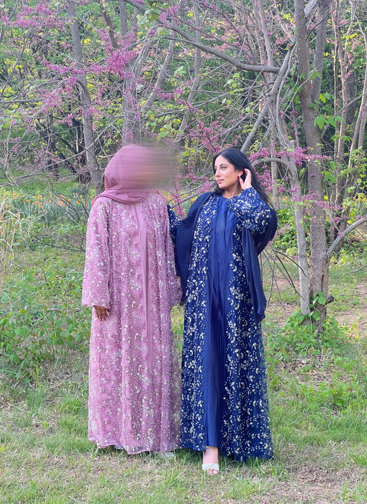 Malika-Heavy Stone Work-Navy