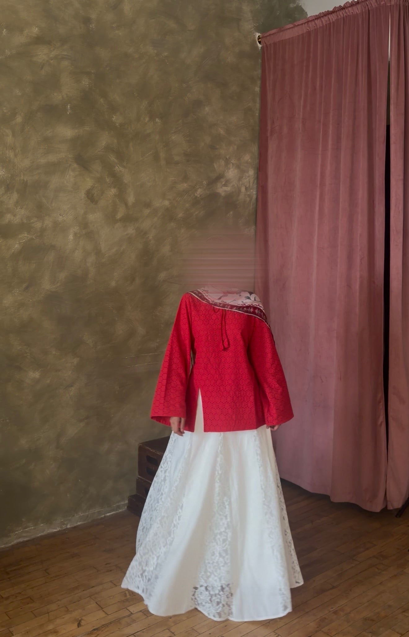 Lily Cotton Top-Red
