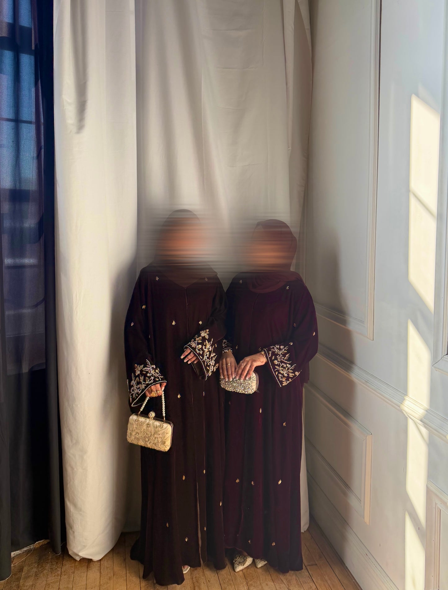 Layali-Luxury Velvet-Handcrafted-Abaya set-Brown